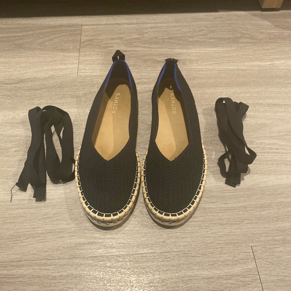 Rothy's Espadrille Black Women's Shoes